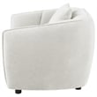 Pemberly Row Contemporary Fabric Upholstered Accent Chair in Sand