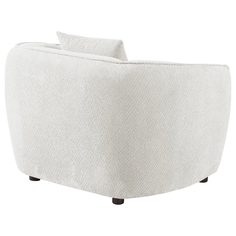 Pemberly Row Contemporary Fabric Upholstered Accent Chair in Sand