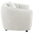 Pemberly Row Contemporary Fabric Upholstered Accent Chair in Sand