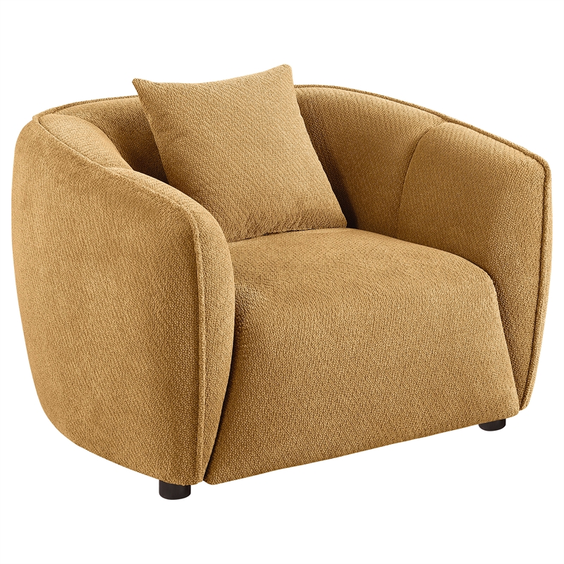 Pemberly Row 3-Piece Fabric Upholstered Sofa Set in Mustard Yellow