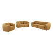 Pemberly Row 3-Piece Fabric Upholstered Sofa Set in Mustard Yellow
