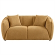 Pemberly Row Contemporary Fabric Upholstered Loveseat in Mustard Yellow
