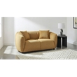 Pemberly Row Contemporary Fabric Upholstered Loveseat in Mustard Yellow