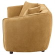 Pemberly Row Contemporary Fabric Upholstered Loveseat in Mustard Yellow