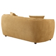 Pemberly Row Contemporary Fabric Upholstered Loveseat in Mustard Yellow