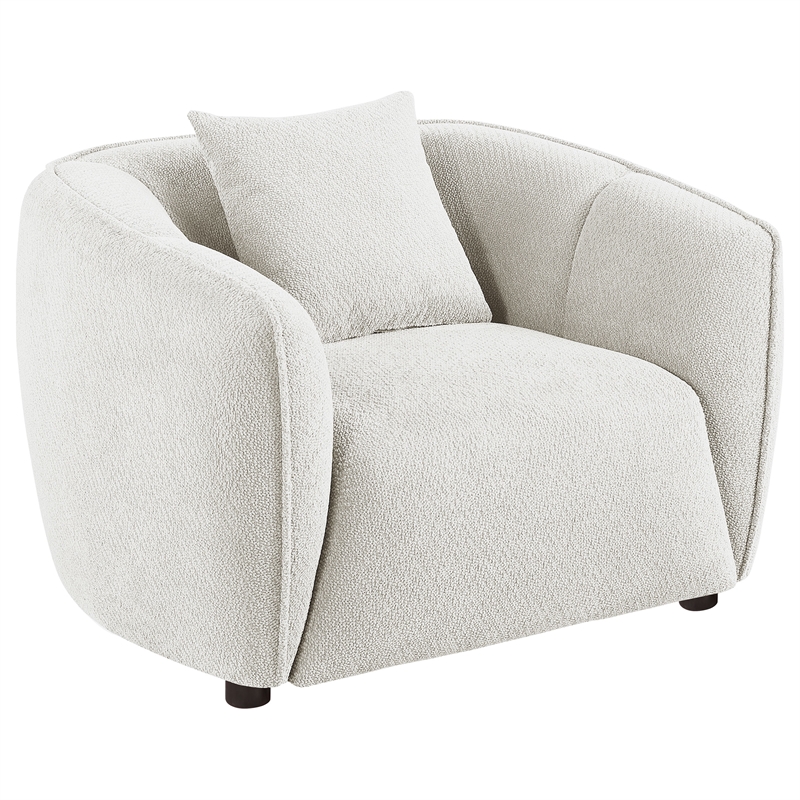 Pemberly Row Contemporary 3-Piece Fabric Upholstered Sofa Set in Sand