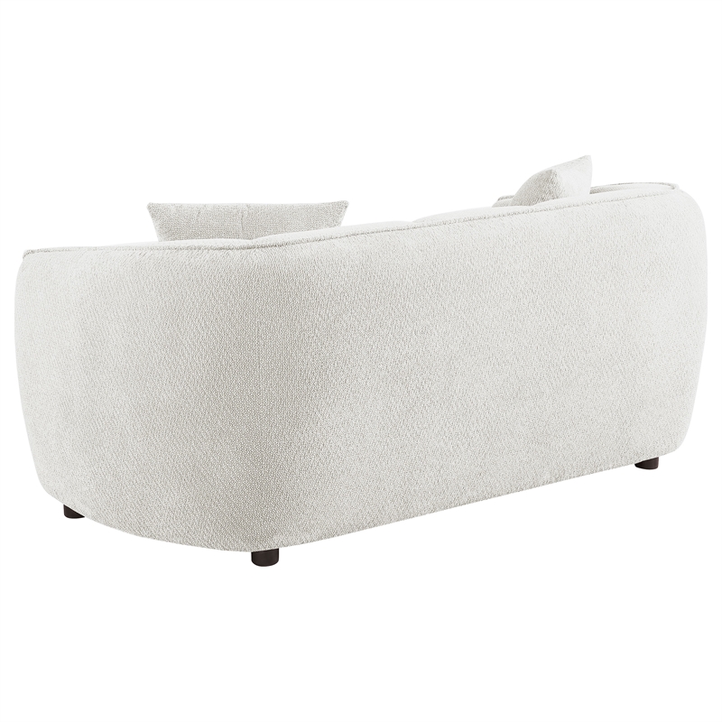 Pemberly Row Contemporary Fabric Upholstered Loveseat in Sand