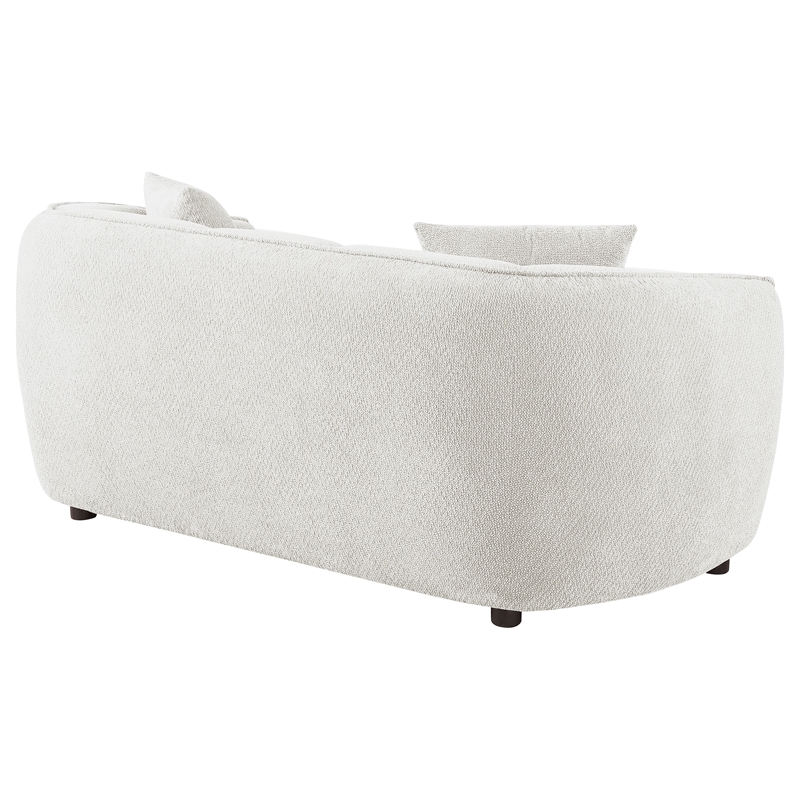 Pemberly Row Contemporary Fabric Upholstered Loveseat in Sand