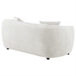 Pemberly Row Contemporary Fabric Upholstered Loveseat in Sand
