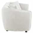 Pemberly Row Contemporary Fabric Upholstered Loveseat in Sand