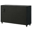 Pemberly Row 8-Drawer Velvet Upholstered LED Dresser in Black