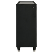Pemberly Row 8-Drawer Velvet Upholstered LED Dresser in Black