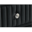 Pemberly Row 2-Drawer Velvet Upholstered LED Nightstand with USB in Black
