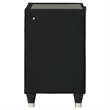 Pemberly Row 2-Drawer Velvet Upholstered LED Nightstand with USB in Black
