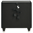 Pemberly Row 2-Drawer Velvet Upholstered LED Nightstand with USB in Black
