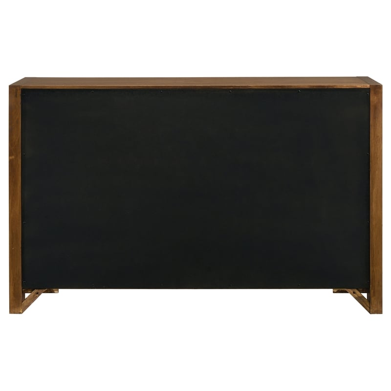 Pemberly Row 8-Drawer Transitional Wood Dresser in Warm Brown