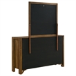 Pemberly Row 8-Drawer Wood Dresser and Mirror Set in Warm Brown