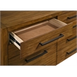 Pemberly Row 8-Drawer Wood Dresser and Mirror Set in Warm Brown