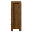 Pemberly Row 5-Drawer Transitional Wood Chest of Drawers in Warm Brown