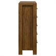 Pemberly Row 5-Drawer Transitional Wood Chest of Drawers in Warm Brown