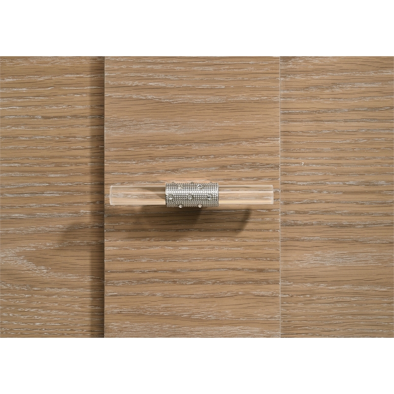 Pemberly Row 6-Drawer Sinter Stone Top Wood Dresser in Light Oak