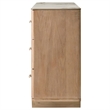 Pemberly Row 6-Drawer Sinter Stone Top Wood Dresser in Light Oak