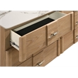 Pemberly Row 6-Drawer Sinter Stone Top Wood Dresser in Light Oak