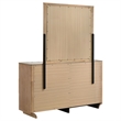 Pemberly Row 6-Drawer Sinter Stone Top Dresser and Mirror in Light Oak