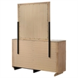 Pemberly Row 6-Drawer Sinter Stone Top Dresser and Mirror in Light Oak
