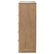 Pemberly Row 5-Drawer Sinter Stone Top Chest of Drawers in Light Oak