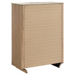 Pemberly Row 5-Drawer Sinter Stone Top Chest of Drawers in Light Oak