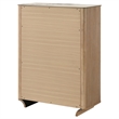 Pemberly Row 5-Drawer Sinter Stone Top Chest of Drawers in Light Oak