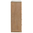 Pemberly Row 5-Drawer Sinter Stone Top Chest of Drawers in Light Oak