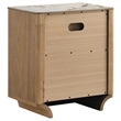 Pemberly Row 2-Drawer Nightstand with Sintered Stone Top in Light Oak