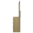 Pemberly Row 6-Drawer Transitional Dresser and Mirror in Light Oak