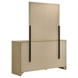 Pemberly Row 6-Drawer Transitional Dresser and Mirror in Light Oak