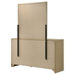 Pemberly Row 6-Drawer Transitional Dresser and Mirror in Light Oak