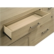 Pemberly Row 6-Drawer Transitional Dresser and Mirror in Light Oak