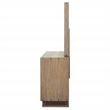Pemberly Row 9-Drawer Rustic Wood Dresser with Mirror in Weathered Oak