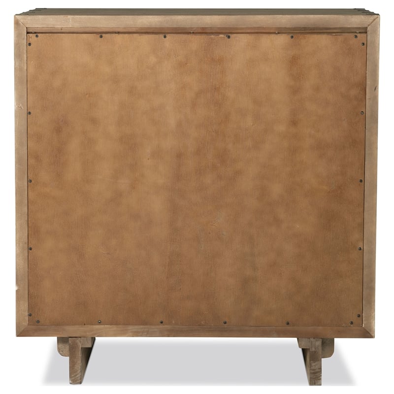 Pemberly Row 4-Drawer Rustic Wood Chest of Drawers in Weathered Oak