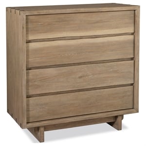 Pemberly Row 4-Drawer Rustic Wood Chest of Drawers in Weathered Oak