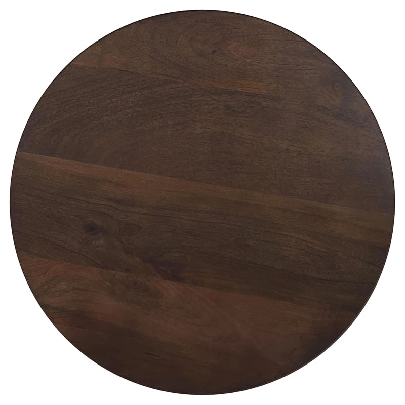 Pemberly Row 3-Piece Round Mango Wood Coffee Table Set in Walnut