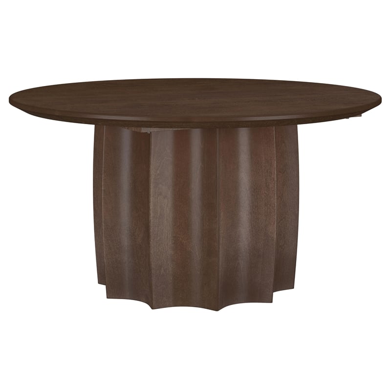 Pemberly Row 3-Piece Round Mango Wood Coffee Table Set in Walnut