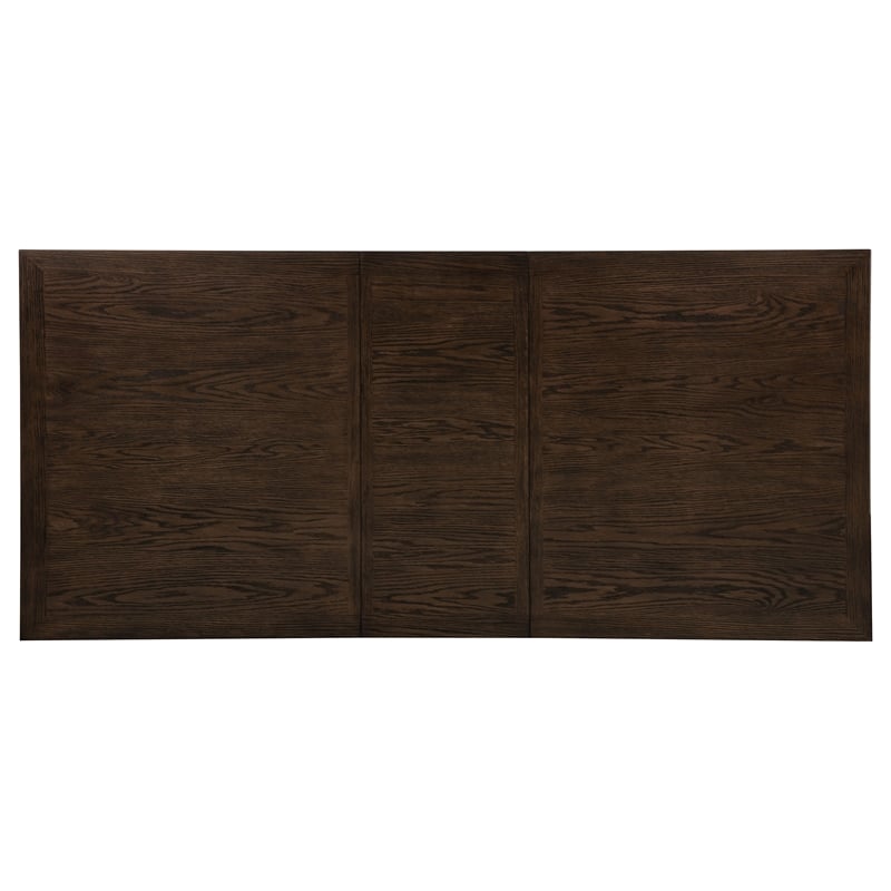 Pemberly Row Rectangular Trestle Traditional Wood Dining Table in Dark Oak