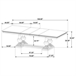Pemberly Row Rectangular Trestle Traditional Wood Dining Table in Dark Oak
