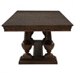 Pemberly Row Rectangular Trestle Traditional Wood Dining Table in Dark Oak