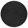 Pemberly Row 2-Piece Round Wood Fluted Coffee and End Table Set in Black