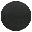 Pemberly Row 3-Piece Round Wood Fluted Coffee and End Table Set in Black
