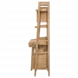 Pemberly Row 4-Piece Wood Desk and Bookshelf Set in Distressed Light Brown