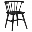 Pemberly Row 5-Piece Wood Dining Set with Curved Spindle Chair in Black
